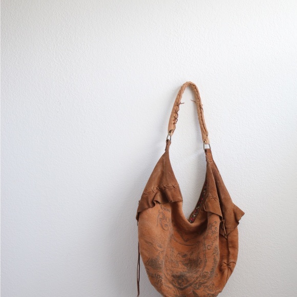 COPY - Free People Canvas/Suede Brown Hobo Bag - Picture 2 of 16